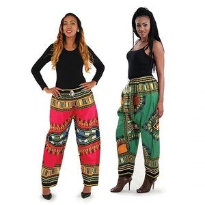 African Dashiki Pants 100% Cotton Bohemian & Hippie Pants African Pants Dashiki